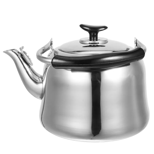 Artibetter Hervidor de Agua para Estufa de 4.0l en Acero Inoxidable 201 Grueso con Silbato, Mango Ergonómico Antiescaldaduras, Tetera Multifuncional para Cocina Doméstica, Eléctrica E