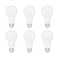 Amazon Basics A19 LED Light Bulb, 100 Watt Equivalent, Energy Efficient 15W, E26 Standard Base, Daylight White 5000K, Non-Dimmable, 10,000 Hour Lifetime , 6-Pack