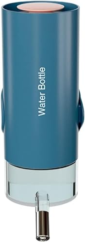 ペット用水飲み器ボール式給水器吊り下げ式犬用水飲み器ケージペット用コップペット用 給水ボトル ウォーターボトル 水飲み 水入れ ケージ用 犬 猫 大容量 おしゃれ (700ML,ネイビー)