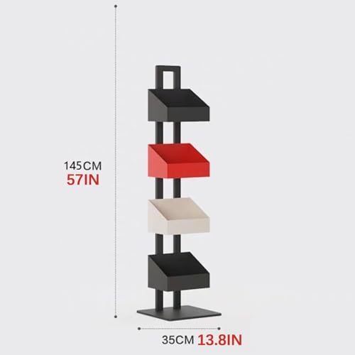 Stylish Industrial Corner Bookshelf - Metal Frame Storage Unit, Modern Display Shelf for Living Room, Home Office & Bedroom, Perfect Plant Stand & Corner Bookcase Organizer