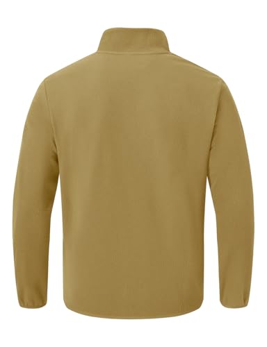 BGOWATU Men's Fleece Pullover Jacket Lightweight Golf jacket for Men Winter Running Jacket Quarter Zip Coat with Pocket2