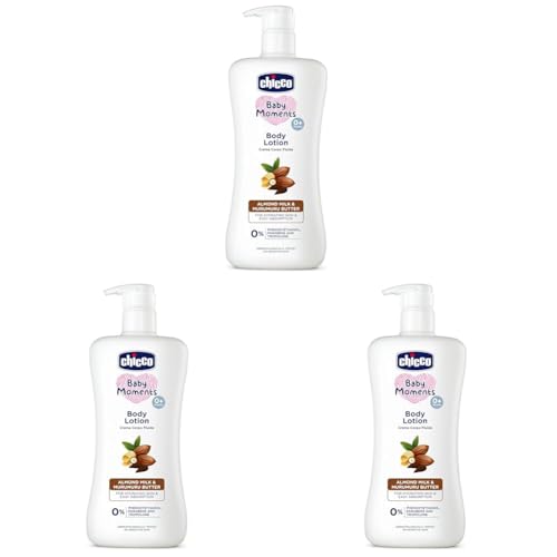 Image of Chicco Baby Moments Body Lotion 500ml | Almond Milk & Murumuru Butter | Quick Absorb Formula with Natural Ingredients for Ultra Soft Skin | Dermatologically Tested | Parabens & Phenoxyethanol Free