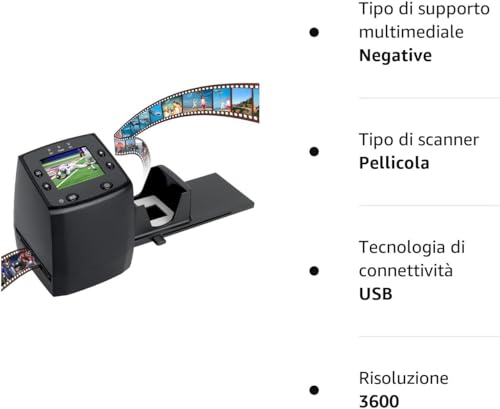 digitnow 135 film negative scanner high resolution slide viewerconvert 35mm film ampslide to digital jpeg save into sd card with slide mounts feeder no computersoftware required