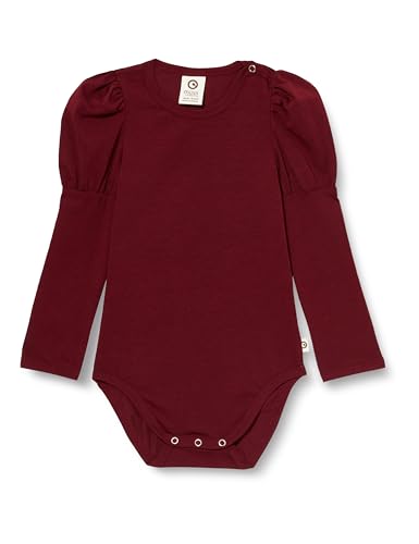 Müsli by Green Cotton Baby Girls Cozy me Puff l/s Body Base Layer, Cabernet, 68