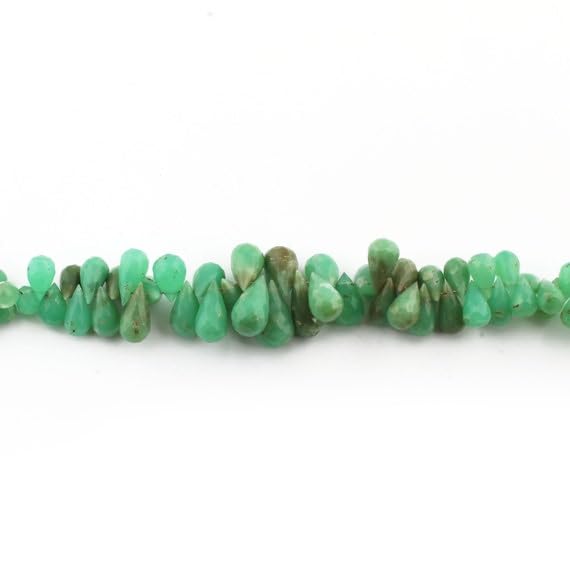 Chrysoprase briolettes haut de gamme de 7mm à 15mm pour joaillerie