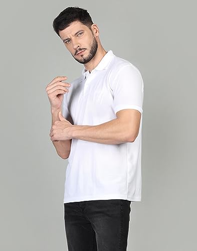 Image of INKKR Men's Casual Polo Neck Half Sleeve Solid T-Shirt (Pack-3)