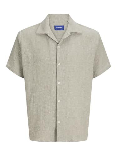 JACK & JONES Jorcoba Stripe Resort SS Sn T-Shirt pour Homme, Beige foncé, M