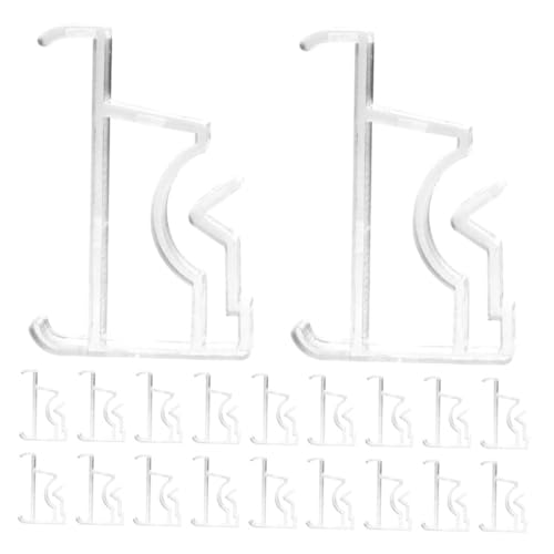 Happyyami 20pcs Clear Plastic Vertical Blind Clips Invisible Hidden Valance Clips for Horizontal Blinds Hardware Accessories for Home and Office Window Drapery