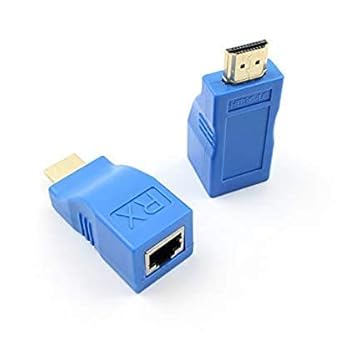 MaK WOrLD HDMI Extender 30M to RJ45 LAN Ethernet Port 4k HDMI Network Transmitter (TX) Receiver (RX) Adapter Dongle Converter Over Cat5e Cat6 Cable for HDTV 1080P