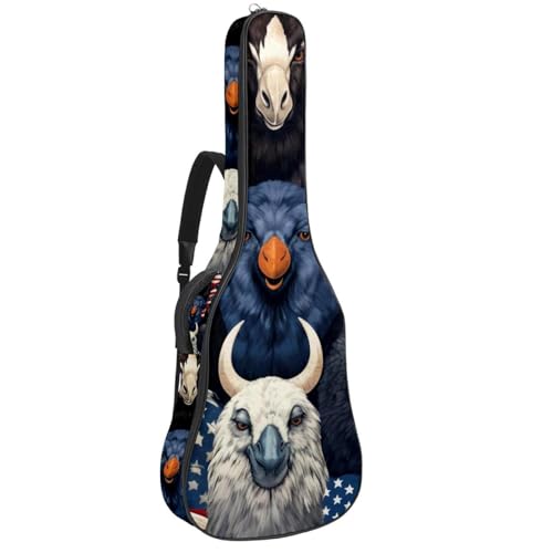 Guitare acoustique protégée de la pluie grâce à ce sac pour guitare étanche et multipoches