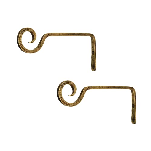 Ankud Wall Lantern Hanger with Bell || Brass Wall Lantern Diya Hanger, Planter Hangers, Lanterns Wind Chimes by SADHUBELA. (Set of 2 Piece)