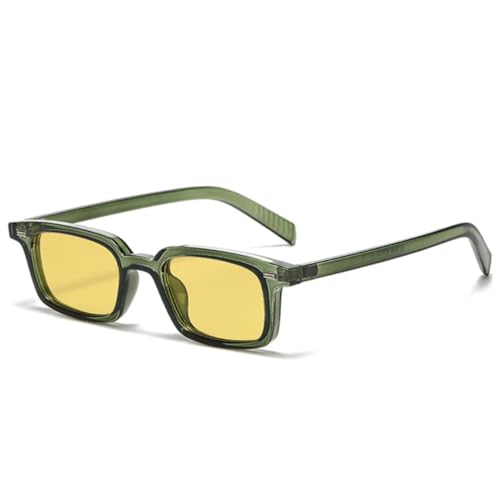 Lunettes de soleil rectangulaires rétro punk UV400 nuances bonbon pour femme tendance