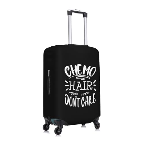 Chemo Hair Don't Care Travel Luggage Cover Suitcase Protector Fits 22-25 Inch Case(Black,M)2