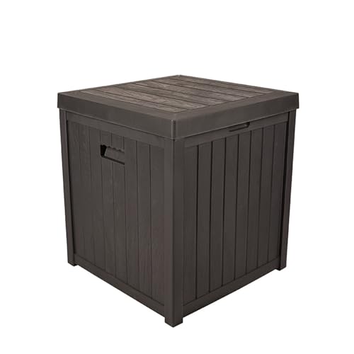 BJPQD 屋外収納ボックス 物置 屋外 小型 ベランダ 防水 工具箱大型 コンテナ 雨や日差しから保護 強力な耐荷重 適度なスペース 耐摩耗性と耐久性 油圧ロッド 簡単な開閉 クラムシェル 強化設計 大容量 水洗可能 便利なハンドル 鍵穴設計 PP環境に