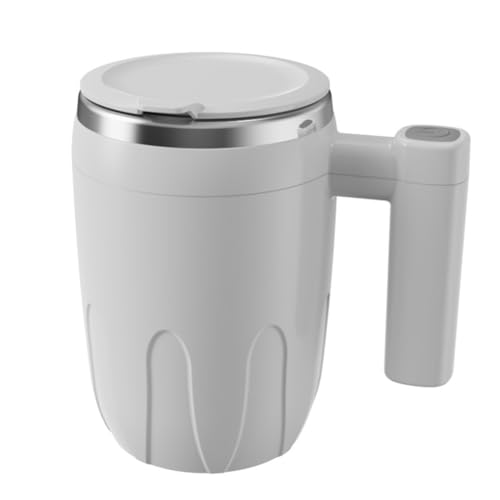 Tazza con Agitazione Magnetica Automatica da Caffè Automiscelante Ricaricabile Tramite USB 380 Ml Bianca