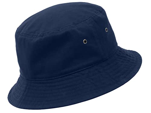 Utmost Bucket Hat 100% Cotton & Denim Lightweight Packable Outdoor Summer Beach Fishing Sun Hat(L/XL, 1pc Navy)