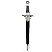 Armory Replicas Premium Metal Single Sword Wall Mount - Universal Holder & Multifunctional Adjustable Display - Vertical Wall Sword Display Hook - (Chromium)