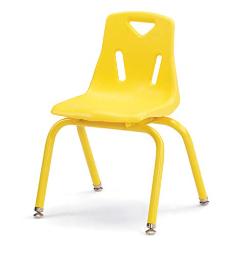 Image of Jonti-Craft Berries 8124JC1007 Stacking Chair with Powder-Coated Legs, 14 inch Height, Yellow
