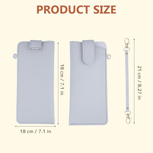 Image of Leather Sunglasses Pouch with Holster Clip, Portable Eyeglass Organizer Pouch Bags for Travel Hanging Backpack