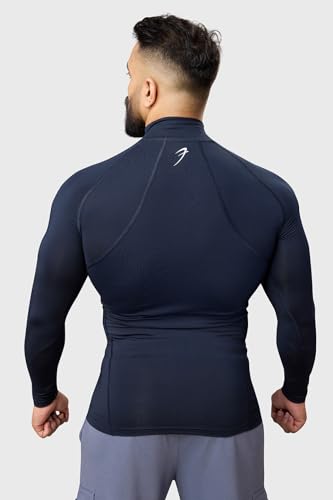 Image of Men Full Sleeves Slim Fit Compression High Neck Sports and Gym Tshirt