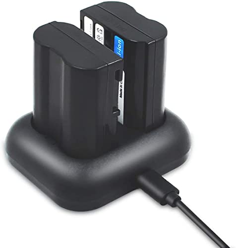 ENEGON 2100mAh Batería de Repuesto (Paquete de 2) y Kit de Cargador rápido para Nikon EN-EL15/EL15a/15b/15c y Nikon Z6 Z7 D500 D7100 D750 D7000, D7200 D810 D610 D800 D600 D800e D810a D880