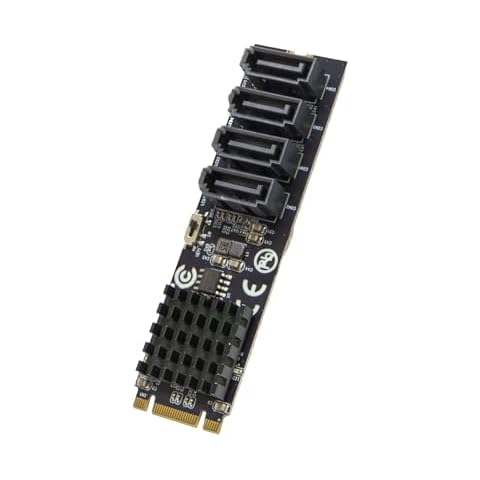 IO CREST 4 Port RAID SATA III 6Gbp/s to M.2 B+M Key Adapter PCI-e 3.0 x2 bandwith SY-ADA40172 Cover