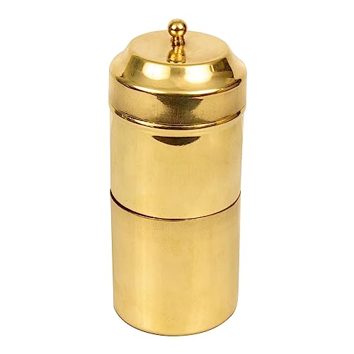 Spillbox Traditional Brass Filter Coffee Maker, Brass, South Indian Drip Sytle Decoction Liquid Maker, Coffee Filter Vessel, Utensil, Kumbakonam Degree Coffee Filter For Home, 1 Cup,