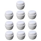 POPETPOP 10 piezas Tarros Plásticos para Cremas Cosméticas Envases Compactos Tapa Interior Antidesbordamiento para Almacenar Lociones Mantecas y Cosméticos Viajes