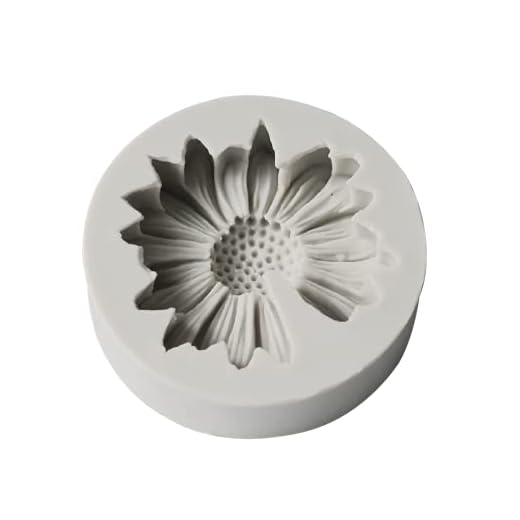 WWFAN Tusensköna kamomill blomma silikonform bil aromaterapi epoxi handgjord tvål ljusform gör-det-själv dekorationsform (färg: himmelsblå)