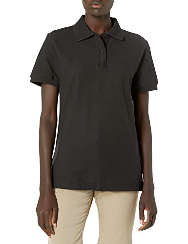TRU-SPEC Women's 24-7 Classic Cotton Short Sleeve Polo Shirt, Black, X-Large