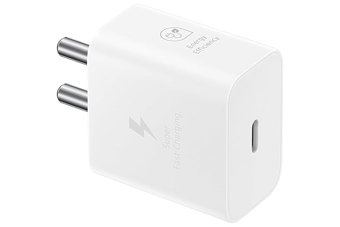 Image of Original 25 Watt Travel Adapter for Samsung Galaxy M31 Prime|S20 FE 5G | S20 FE | M51| Z Fold2 5G |Super Fast Charging (Only Adapter |White) (2024W0635)