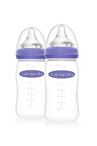 Image of Lansinoh mOmma Breastmilk Feeding Bottle with NaturalWave Nipple, 8 Ounce, BPA (Pack of 2) (2)