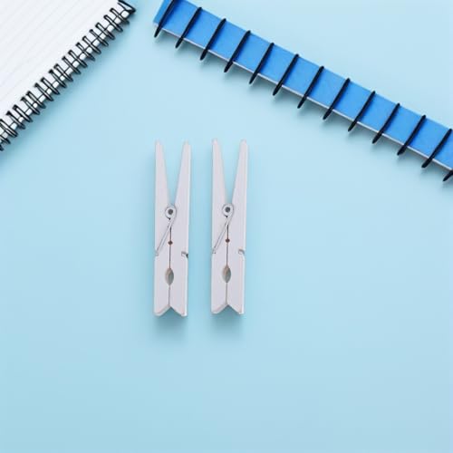 Petites pinces en bois blanches durables pour projets créatifs et maison - 7