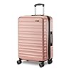 Amazon Basics 26″ Hardside Checked Luggage, Hardshell Suitcase With Wheels, Expandable For Up to 15% More Space, With Scratch-Resistant Surface, Four Multi-directional Wheels, Rose Gold