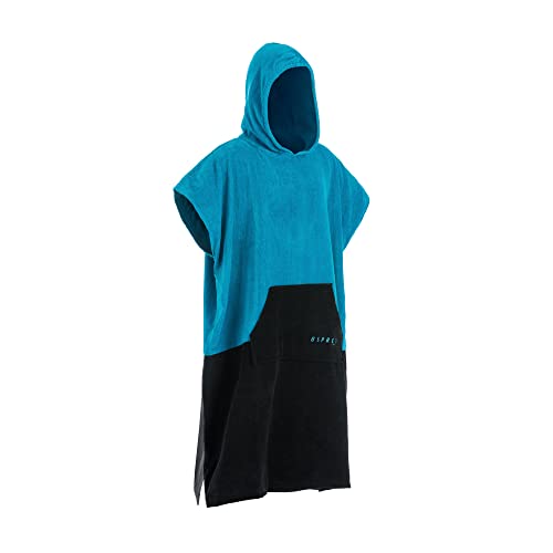 Osprey Poncho de Toalla con Capucha para niños, Bata cambiadora de Playa para niños y niñas, Surf, natación, con sección Protectora de Asiento Impermeable y Bolsa integrada, Azul, Unisex
