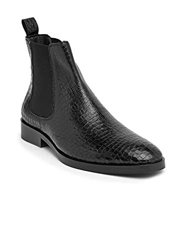 Image of TEAKWOOD LEATHERS Men Chelsea High Ankle Classic Boots Perfect for Casual, Parties & Special Occasions Comfort, Durable Genuine Leather Boot Shoes | SH TW 04 P