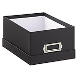 Simply Tidy Photo Storage Box - Store and Protect Pictures, Documents, and Prints - Black, Bulk 12 Pack