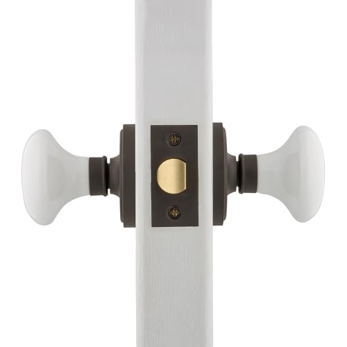 Nostalgic 704843 Warehouse Classic Rosette White Porcelain Round Door Knob thumb #3