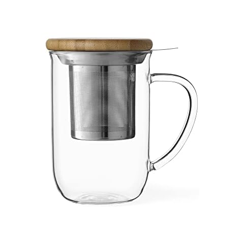 Viva Scandinavia Minima Balance Cup with Tea Infuser-Beech Wood, 12.5 x 9.3 x 13.3 cm Cover