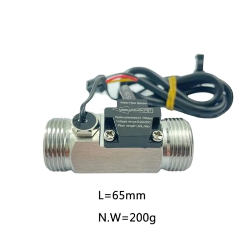 Sensor de flujo de agua y temperatura NTC50K USS-HS43TBT de acero inoxidable para tuberías G3/4 2