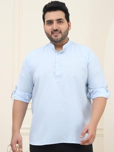 Image of SOJANYA Plus(Since 1958), Men's Cotton Short Kurta