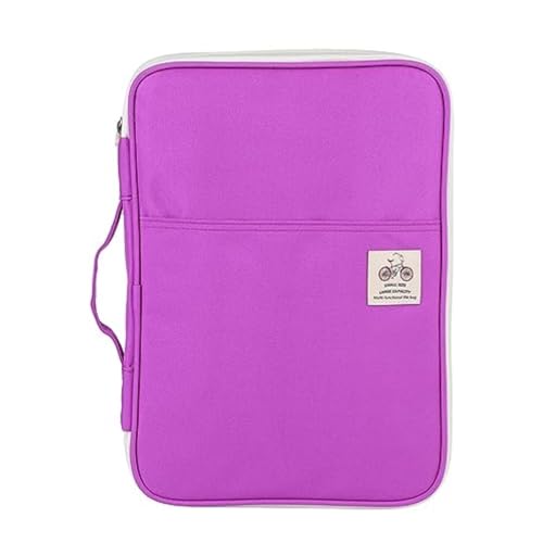 MOUMOUTEN 5Colors A4 Document Bags, Functional Travel File Folder Portfolio Organizer Computer Notebook Zippered Case Bag