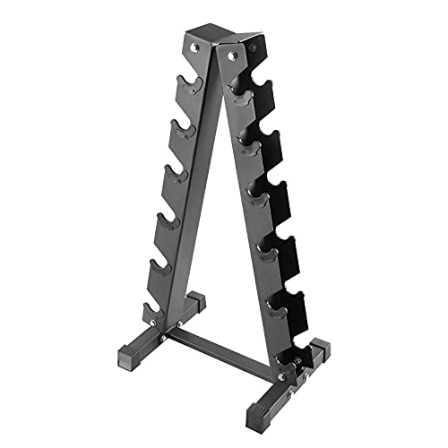 Ollieroo A-Frame Dumbbell Rack Stand, Steel Dumbbell Holder, Weight Rack Stand, Dumbbell Storage Rack - 6 Tier Weight Rack for Dumbbells