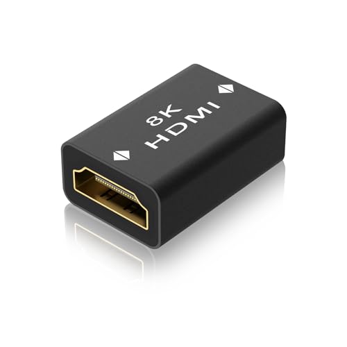 LEENUE HDMI Coupler 8K 2.1, HDMI Female to Female Connector Adapter, Support 3D 8K@60Hz/4K@120Hz UHD HDR eARC for Laptop HDTV