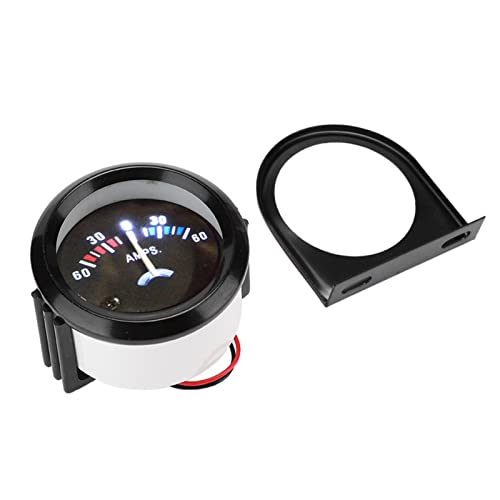 Klanata 12V DC 60A Ammeter Gauge, 2 52mm Car Voltmeter, Dual Range 60-0-60A AMP Meter, for Car, Motorcycle, Vehicle, and Tractor Modifications