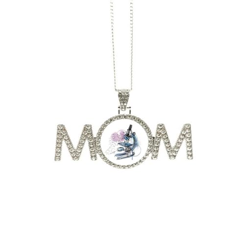 Collier microscope cadeau de fête des mères original pour grand-mère