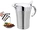 Kellegour Edelstahl Thermo Sauciere,750ml Soßenschüssel,Thermo-Sauciere mit Deckel,Soßenkanne aus doppelwandigem Edelstahl,Eleganter Silberner Saucenkrug für Soße Sahne Sauce Senf Mayonnaise