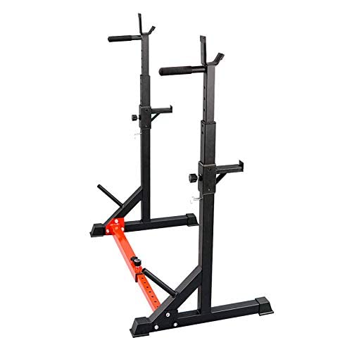 ERoomQ Barbell Rack,Adjustable Squat Rack,Capacity Dip Stand Home Gym Fitness Barbell Stand for Weight Lifting, Bench Press, Squat, Dipping Station