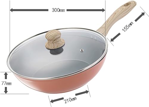 Wok Pan de Aleación de Aluminio con Tapa 30 cm miniatura 2
