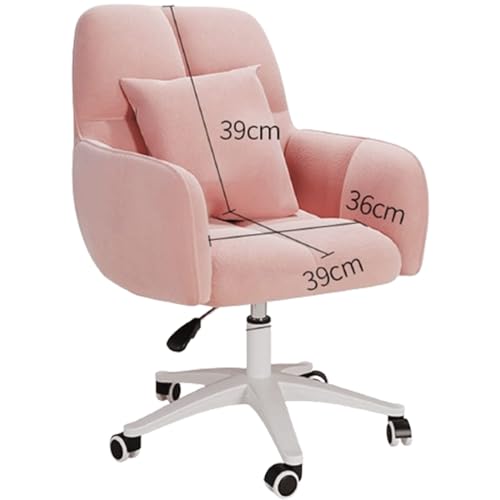 OZBMA Silla ergonómica para Juegos, giratoria 360°, con Altura Ajustable y cómodo cojín de Escritorio, Ideal para aliviar el Dolor de Espalda - Estilo Ejecutivo (Rosa)